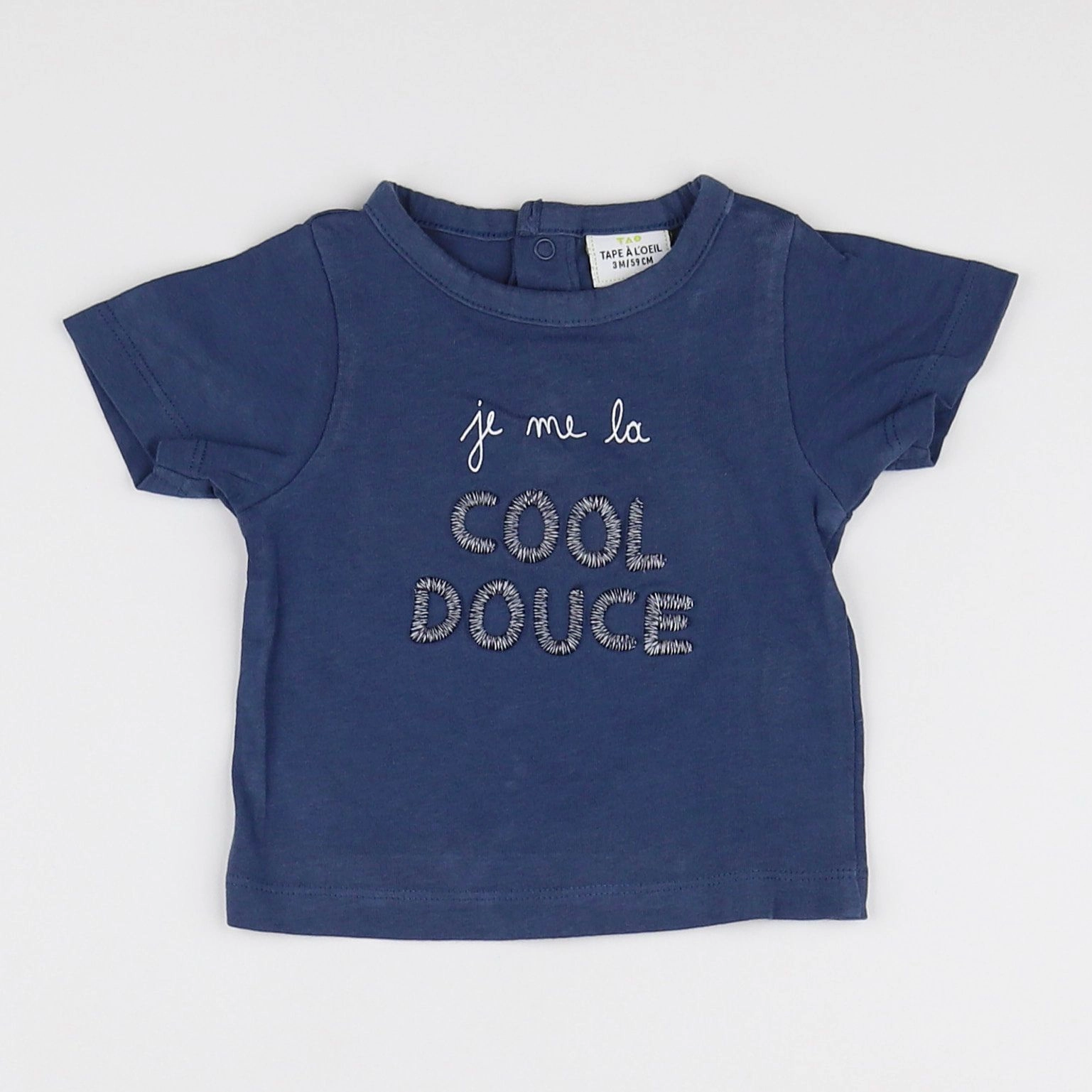 Tape à l'oeil - tee-shirt bleu - 3 mois